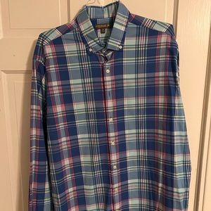 Peter Millar Southern Comfort Men’s XL Button Down Shirt Plaid